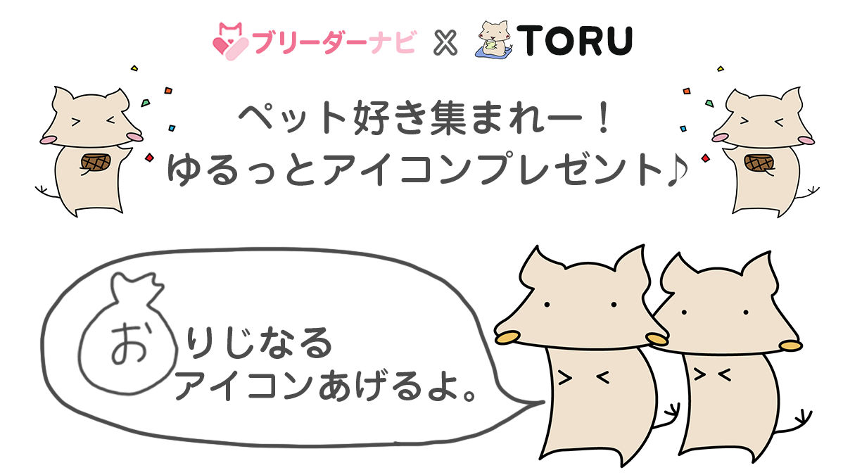 【アイコンプレゼントキャンペーン】動物大好きTORUさんが描くTwitterオリジナルアイコンをプレゼント‼