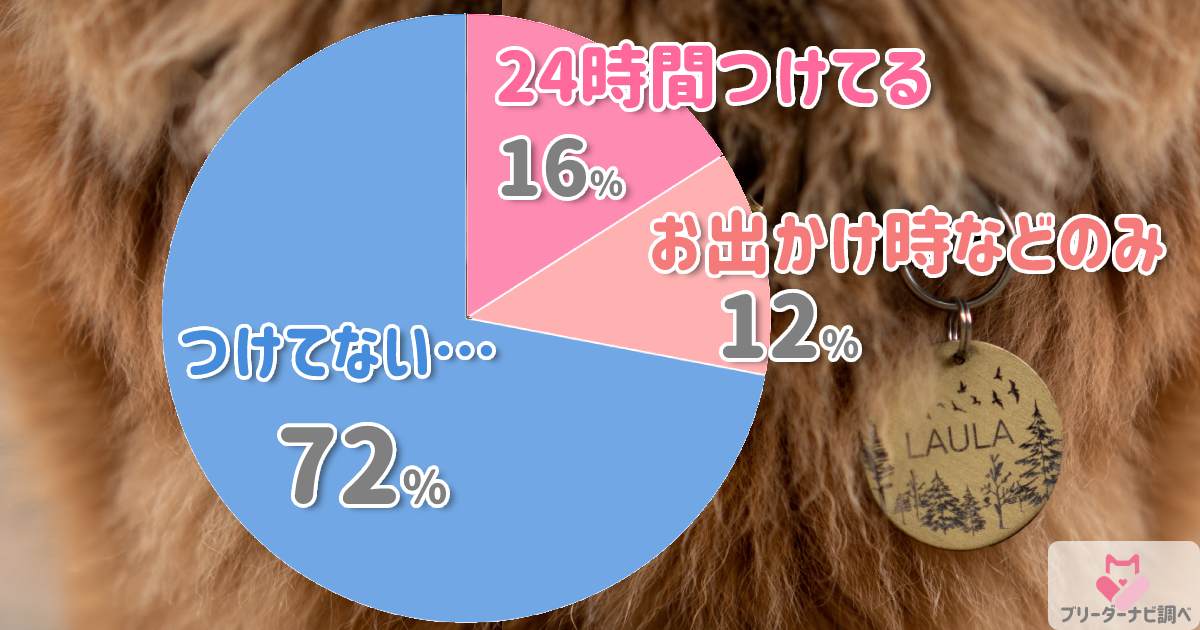 迷子札つけてるかアンケート結果グラフ