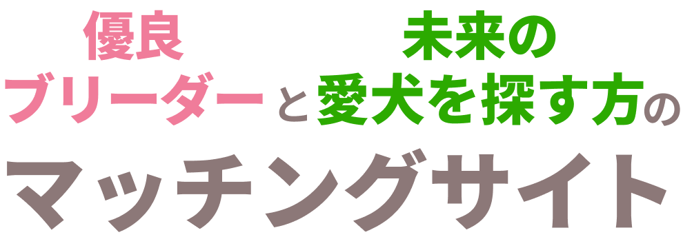 優良ブリーダーと未来の愛犬を探す方のマッチングサイト