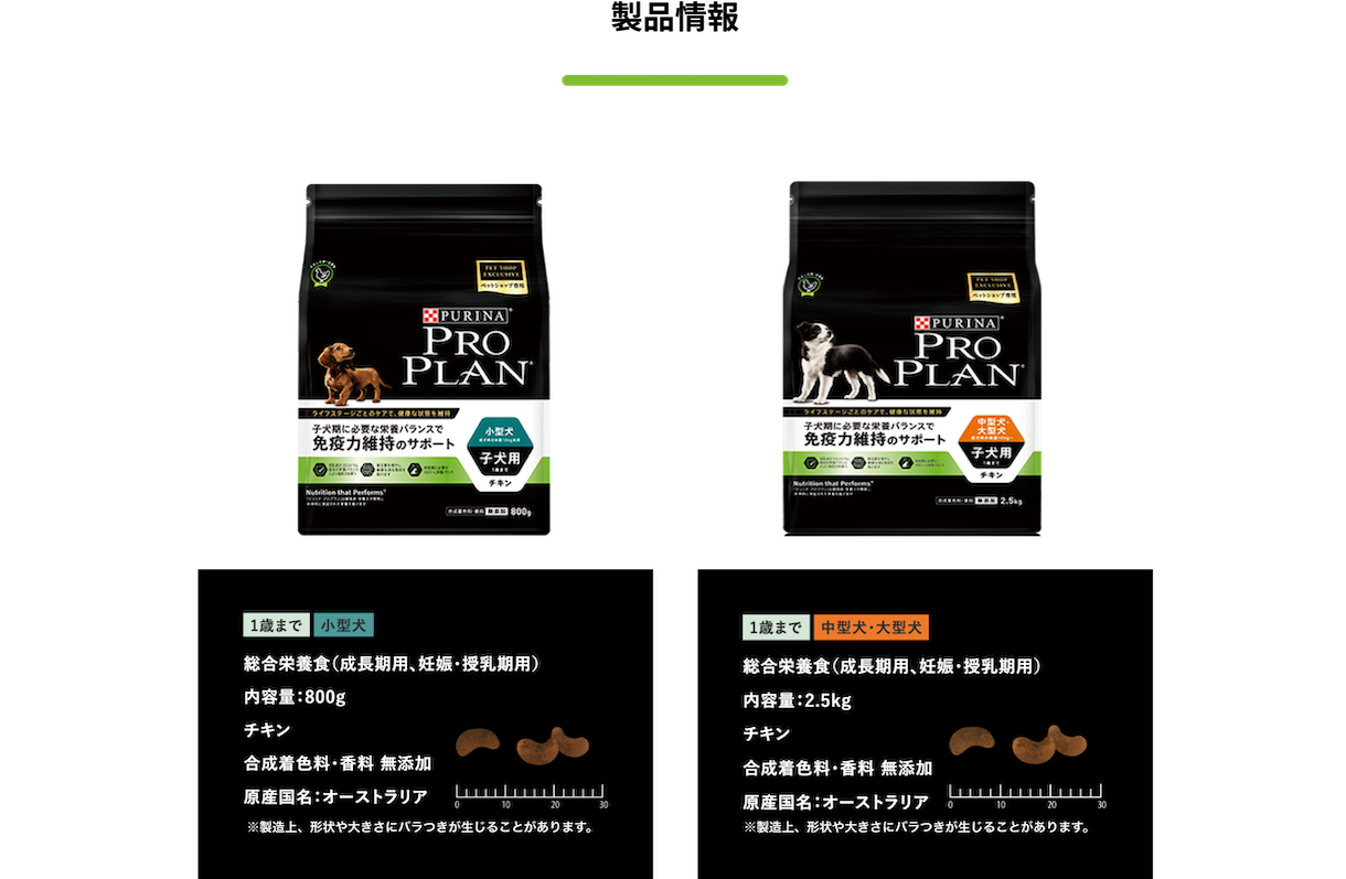 ピュリナプロの製品情報
